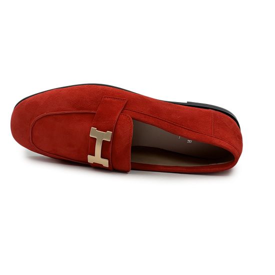 Лоферы CV COVER красные замшевые - фото 5, 9809-03 COV ROSSO