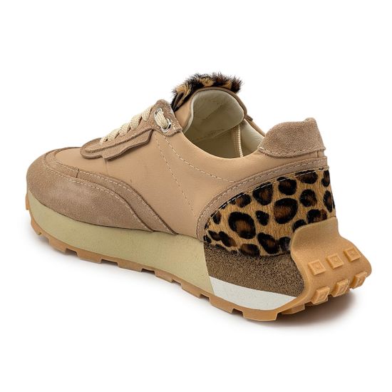Кроссовки женские NILA NILA кожа/замша бежевая/леопард - фото 3, NO6742 NIL BEIGE LEO