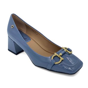 Туфли Tuffoni с перемычкой серо-синие кожаные лакированные - фото 2, 1723014PL TUF BLU