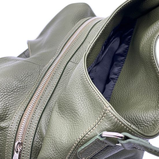 Сумка Di Gregorio зеленая кожаная - фото 5, 