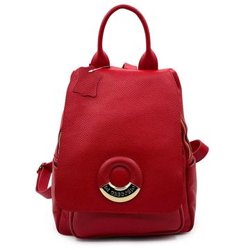 Сумка-рюкзак Di Gregorio красная кожаная - фото 1, 818 DG ROSSO ORO