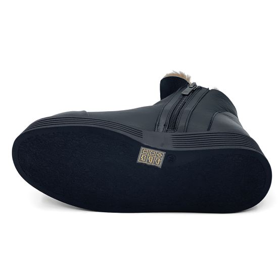 Ботинки Tuffoni черные кожаные на меху - фото 4, 6923011LF TUF NERO