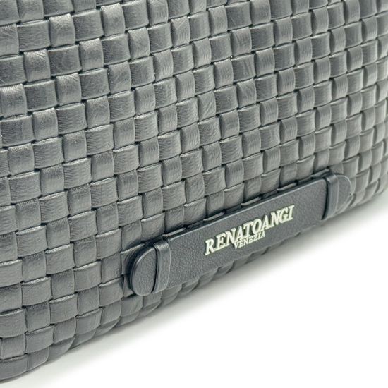 Клатч Renato Angi черный кожаный плетенный - фото 4, 3403417 RA NERO