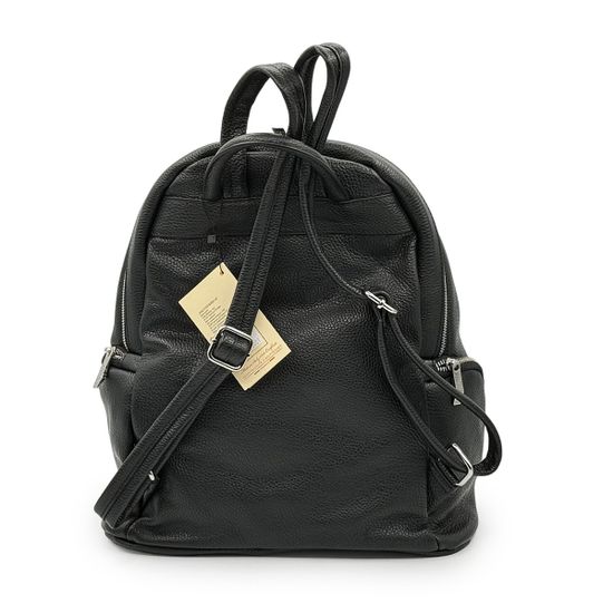 Рюкзак большой Renato Angi черный кожаный - фото 3,