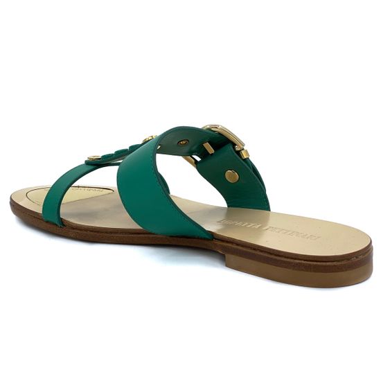 Шлепанцы Loretta Pettinari зеленые кожаные - фото 3, 4736 LP VERDE