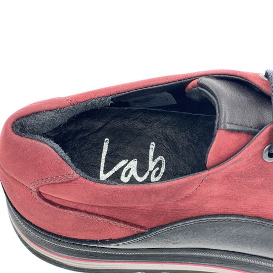 Кеды Lab Milano черно-бордовые кожаные демисезонные - фото 7, 