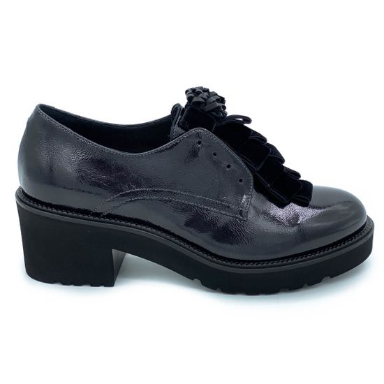 Полуботинки Donna Soft серые наплак демисезонные - фото 1, 