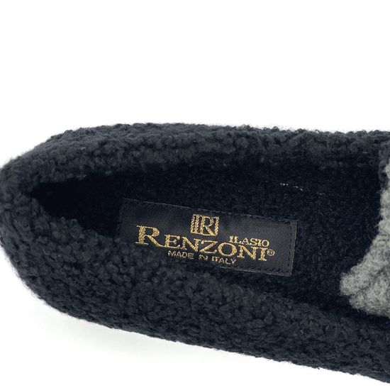 Лоферы Ilasio Renzoni черно-серые шерстяные - фото 7, 6688 IR