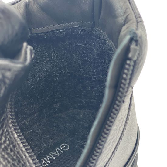 Ботинки Giampieronicola черные кожаные на шерсти - фото 9, 