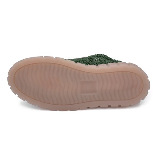 Кроссовки Lab Milani зеленые текстильные префорированные - фото 4, 461800 LAB