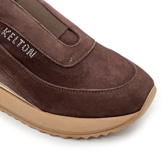 Полуботинки KELTON коричневые замшевые на меху - фото 6, AI0123M KEL TDM