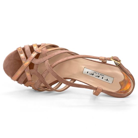 Босоножки Tiffi розовые замшево-кожаные - фото 5, 