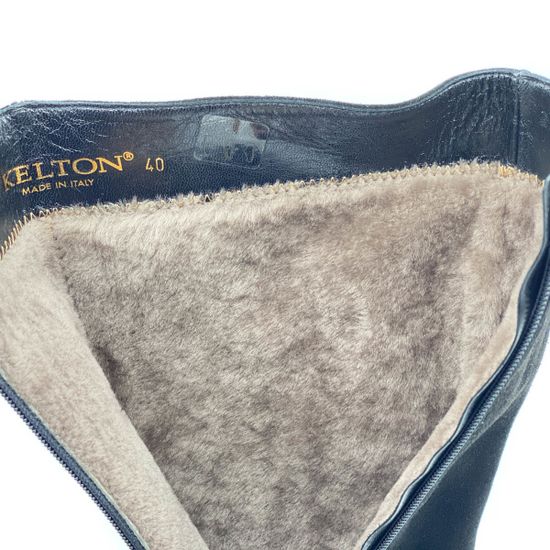 Сапоги Kelton черные замшевые МЕХ - фото 6, 