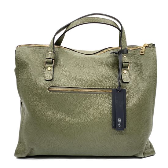 Сумка Ripani зеленая комбинация кожи и замши - фото 3, 