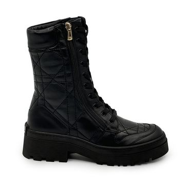 Ботинки берцы TUFFONI черные кожаные на байке - фото 1, 3624023LB TUF