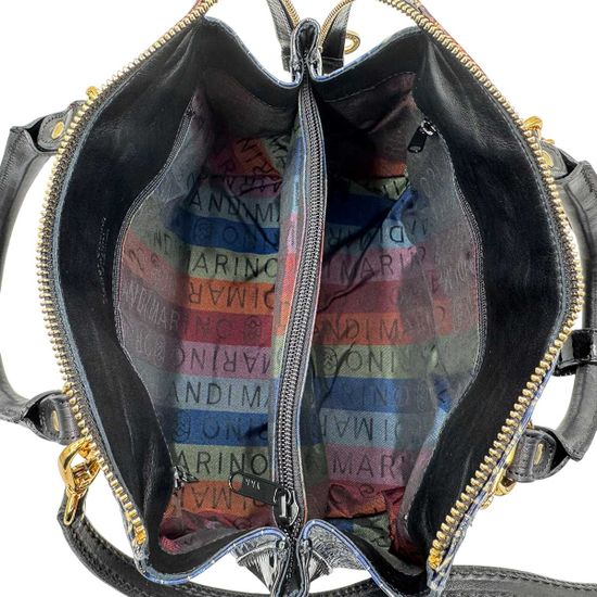 Сумка Marino Orlandi синяя кожаная тиснение крокодил - фото 5, 4961 MO BLU