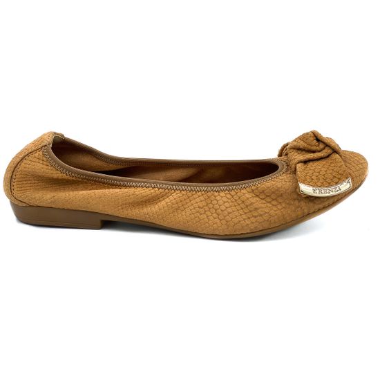 Балетки Renzi натуральная кожа питон бежевые - фото 1, 