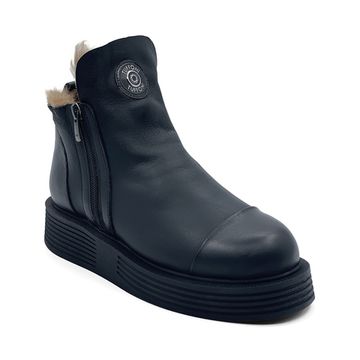 Ботинки Tuffoni черные кожаные на меху - фото 2, 6923011LF TUF NERO