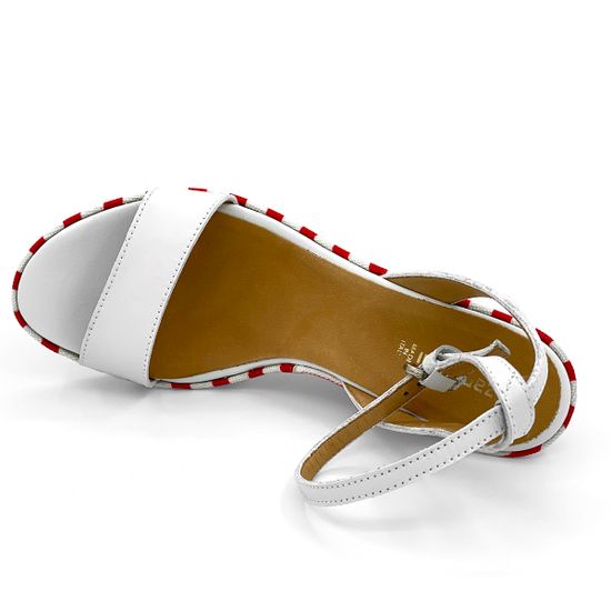 Босоножки Zamagni бело-красные кожаные - фото 5, 5260 ZAM ROSS