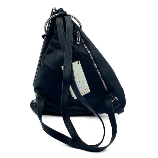 Сумка-рюкзак Renato Angi черная плетеная кожаная - фото 3, 