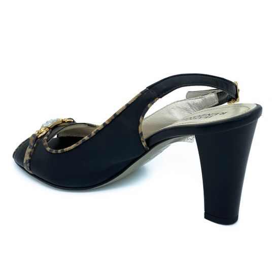 Босоножки Ilasio Renzoni черные кожаные - фото 3, 