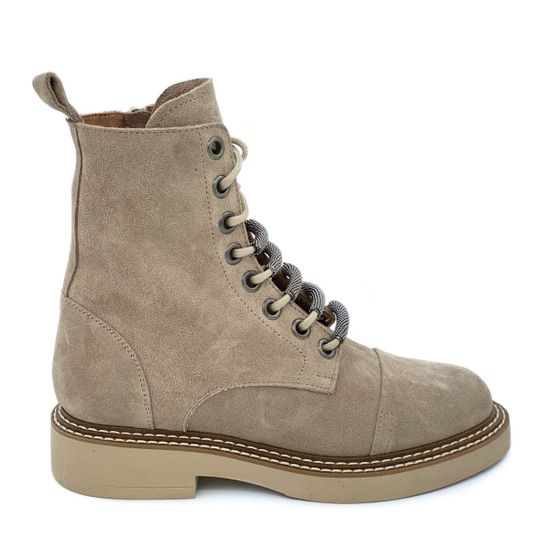 Ботинки Mimmu бежевые замшевые демисезонные - фото 1, E112E5 MIM CORDA