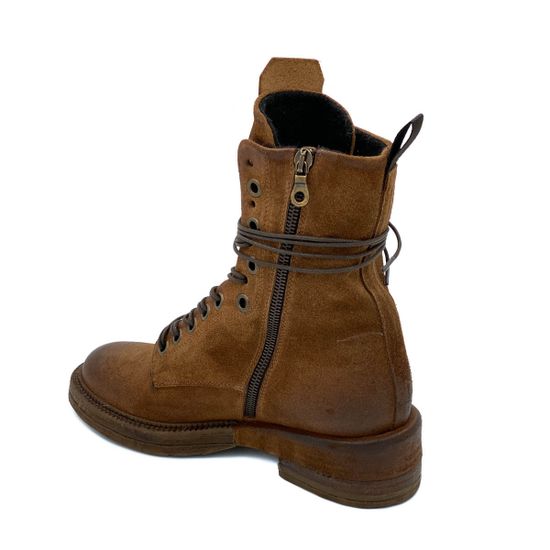 Ботинки Mimmu коричневые замшевые Байка - фото 3, F227K1 MIM FOX