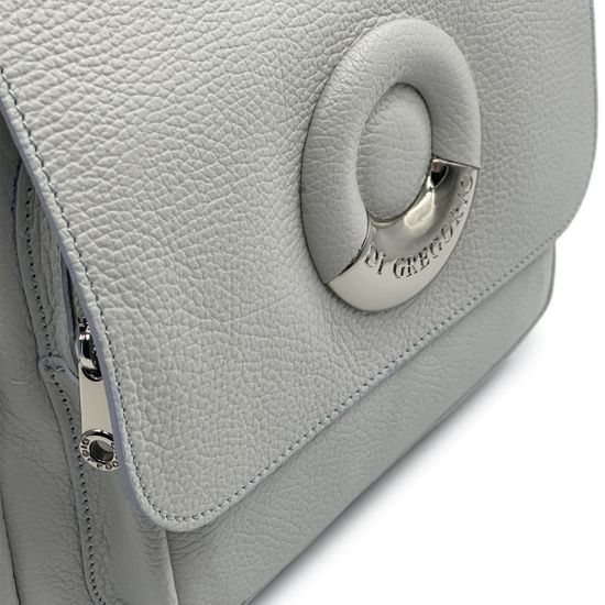 Рюкзак Di Gregorio светло-голубой кожаный - фото 4, 818 DG GHIACCIO