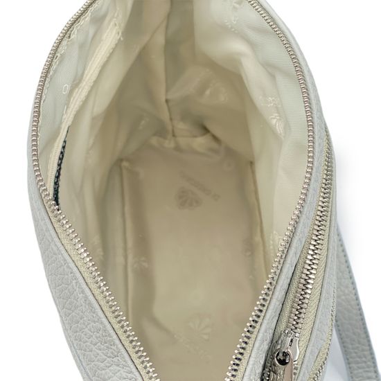 Сумка Di Gregorio светло-серая кожаная - фото 5, 8653 DG SASSO