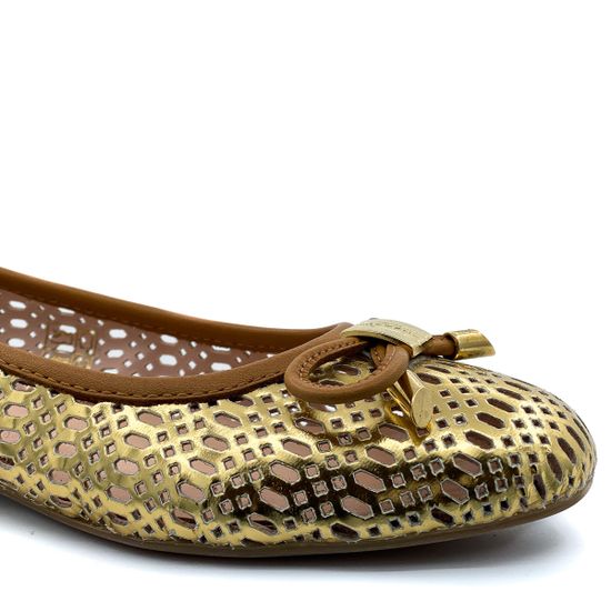 Балетки женские Renzi золотые - фото 6, 