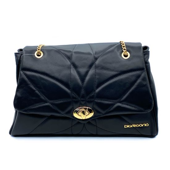 Сумка Di Gregorio черная кожаная - фото 1, 