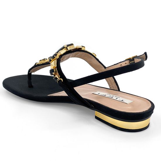 Босоножки Tiffi черные текстильные - фото 3, 