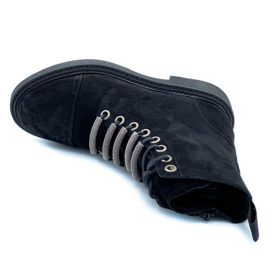 Ботинки Mimmu черные замшевые демисезонные - фото 5, E112E5 MIM NERO