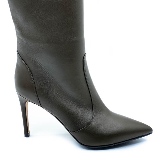 Сапоги Tiffi серо-зеленые кожаные демисезонные - фото 2, N658/80DR TI OLIVE