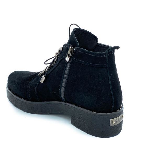 Ботинки Mara черные замшевые МЕХ - фото 3, 