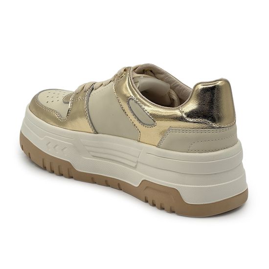 Кроссовки Lab Milano белые/золотистые кожаные - фото 3, M400 LAB BIANCO