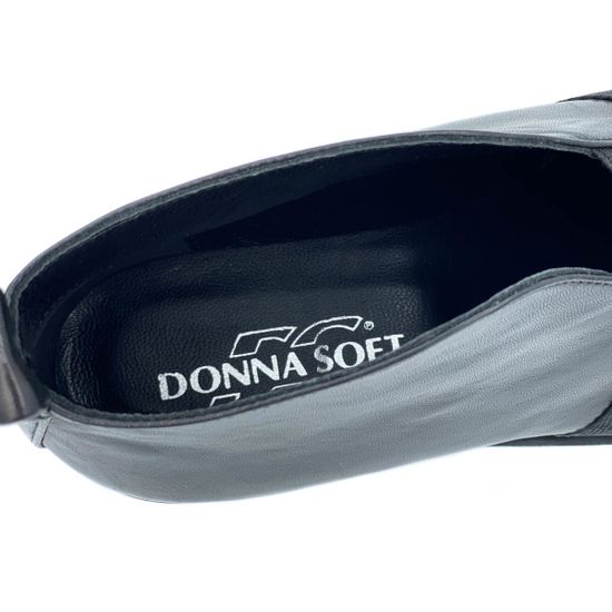 Ботинки Donna Soft черные кожаные демисезонные - фото 7, 