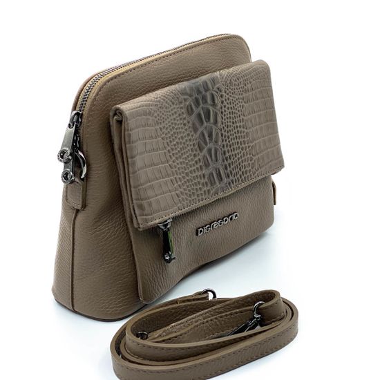 Клатч Di Gregorio бежевый кожаный - фото 2, 