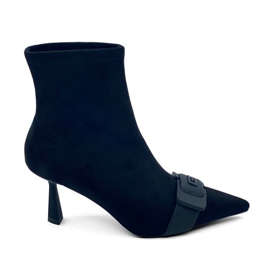 Ботильоны TUFFONI черные замша/стрейч демисезонные - фото 1, 1423010TL TUF