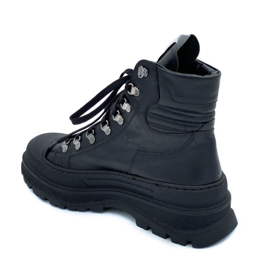 Ботинки Mimmu черные кожаные Байка - фото 3, D144M6 MIM NERO