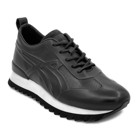 Кроссовки Marcelo Lopez черные кожаные демисезонные - фото 2, 