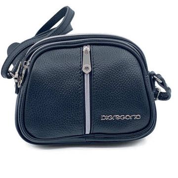 Сумочка Di Gregorio кросс-боди черная кожаная маленькая - фото 1, 8829 DG NERO