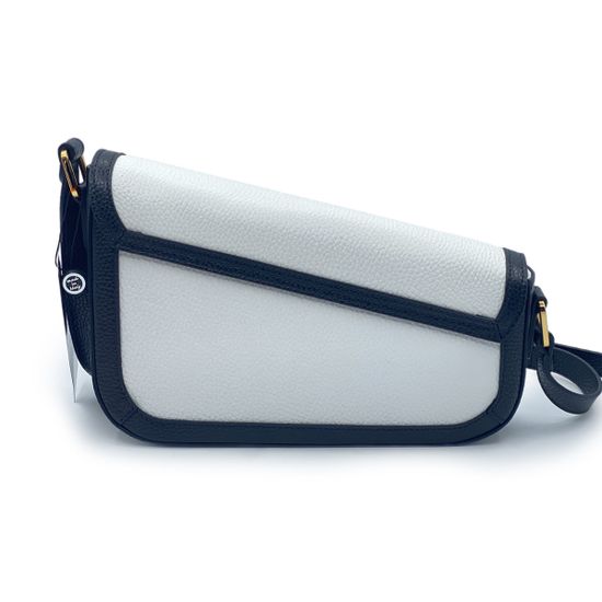 Сумка Di Gregorio кожаная белая/черная - фото 3, 2186 DG BIANCO NERO