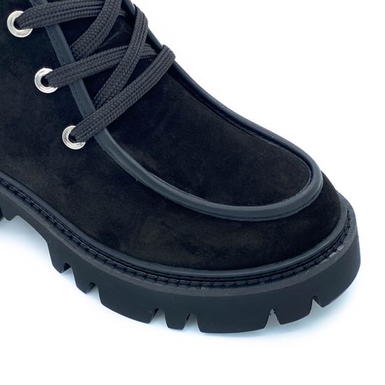 Ботинки Cover черные замшевые Байка - фото 6, 