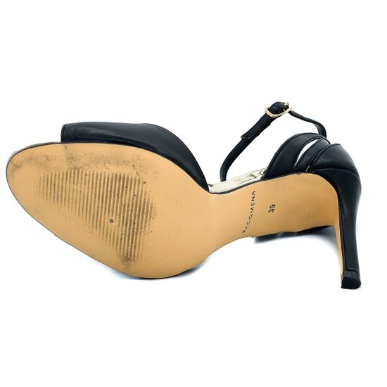 Босоножки Pacomena черные кожаные - фото 4, 