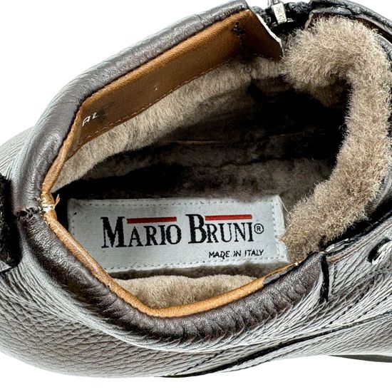 Ботинки Mario Bruni коричневые кожаные на меху - фото 7, 14861 MB TDM