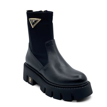 Ботинки Ilasio Renzoni черные кожа/текстиль демисезонные - фото 2, 4121 IR