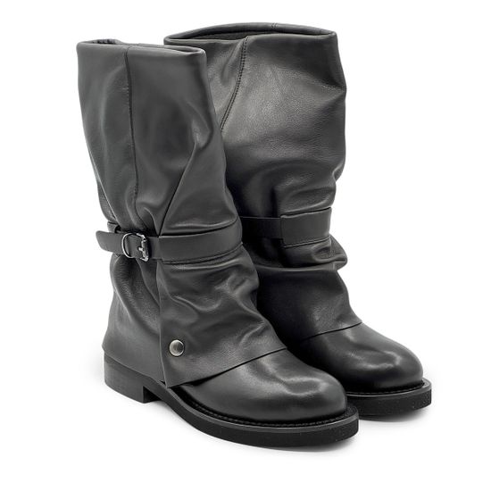 Полусапоги MIMMU черные кожаные демисезонные - фото 8, M482M21 MIM NERO