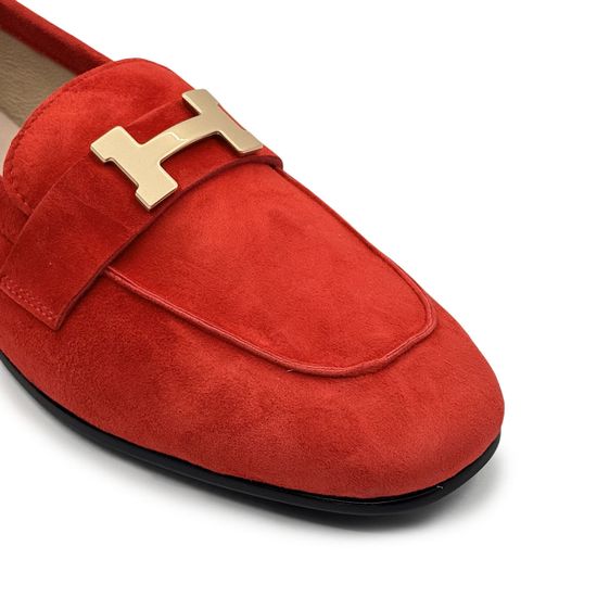 Лоферы CV COVER красные замшевые - фото 6, 9809-03 COV ROSSO