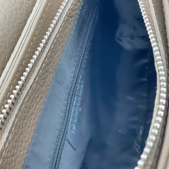 Клатч Di Gregorio бежевый кожаный - фото 5, 